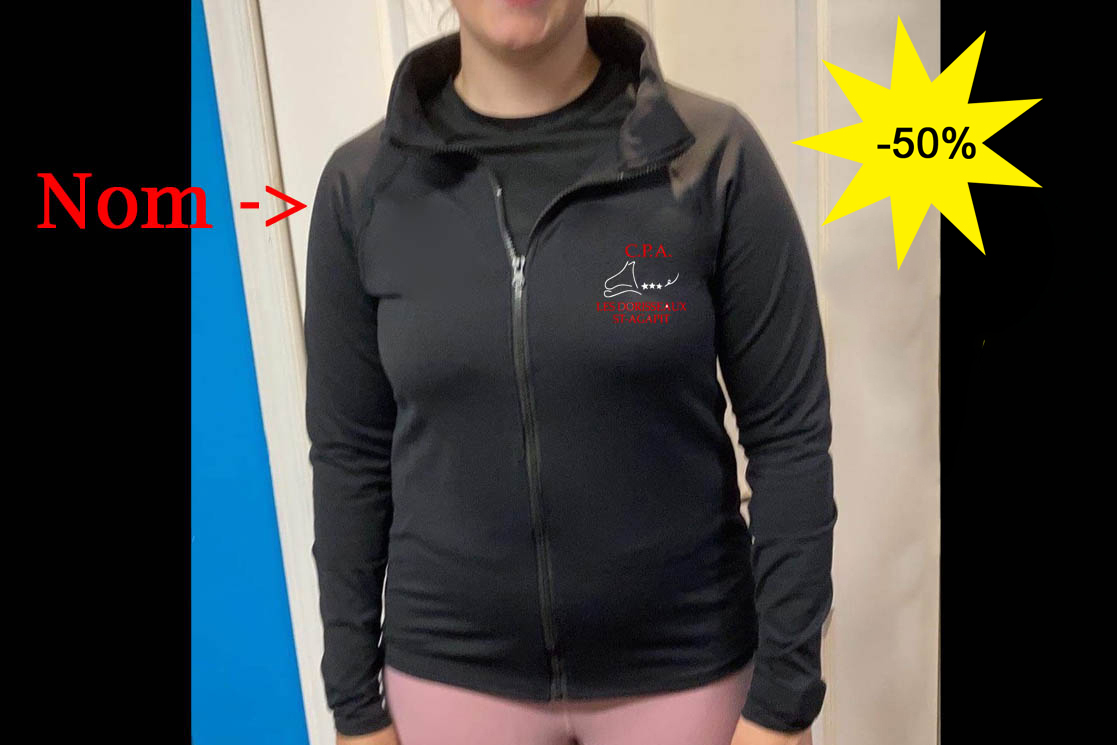 Veste sans poche cintrée à la taille pour  femme ou non cintrée  pour homme. Identification du CPA brodée au cœur, au dos et nom brodé au bras droit (veuillez dire le nom en commentaire lors de la facturation).  <strong> Le club finance 50% de ce vêtement, profitez-en! (Le financement est déjà appliqué)</strong>